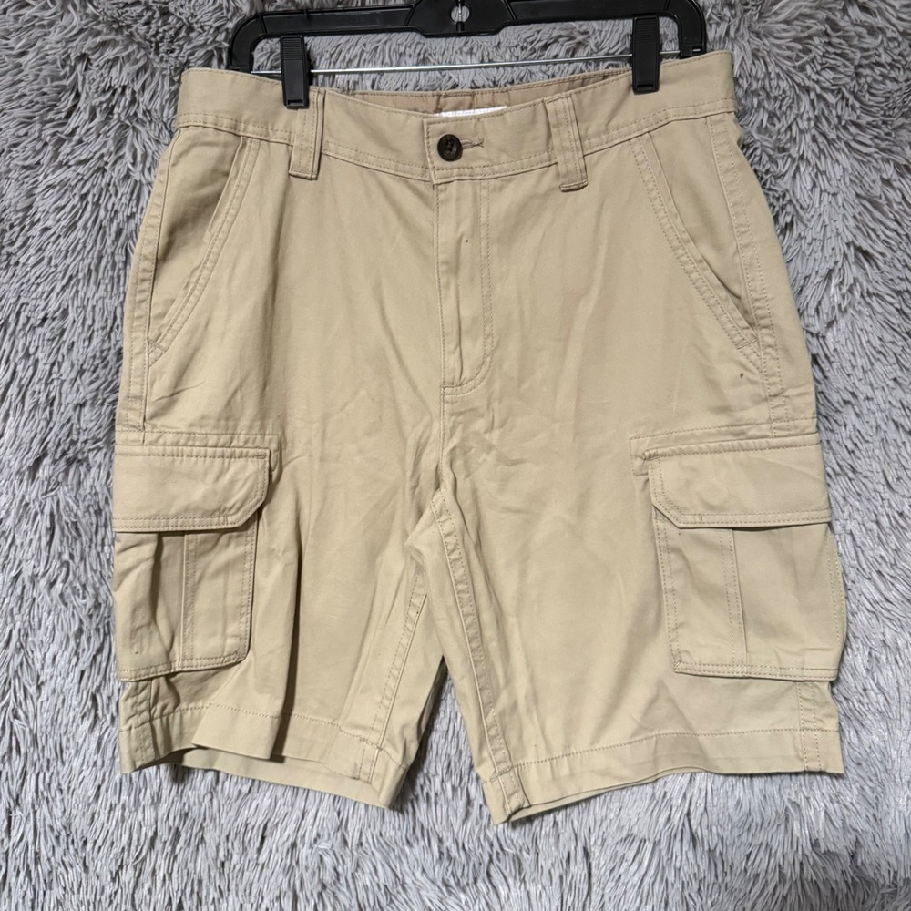 Mens Amazon Essentials Cargo Shorts‎ Size 32 Khaki Outdoor Casual